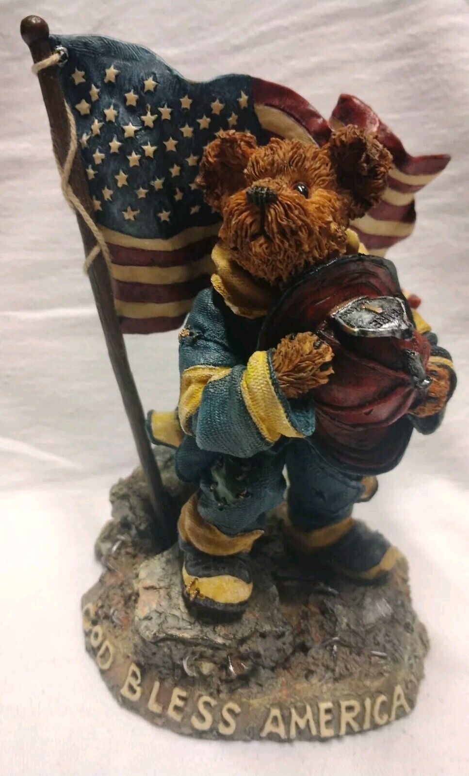 Boyds Bears Bearstone #227791 Our American Hero 9/11 Tribute