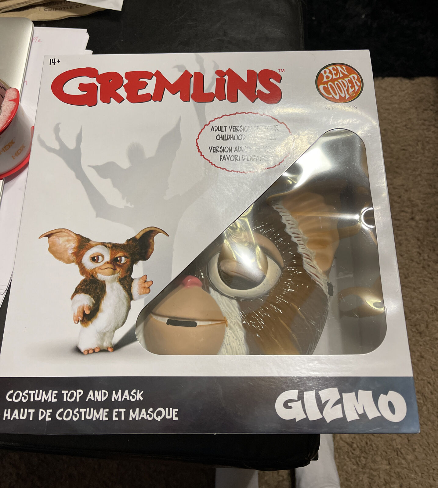 Ben Cooper Gremlins GIZMO Halloween Costume And Mask Adult One Size Rubies