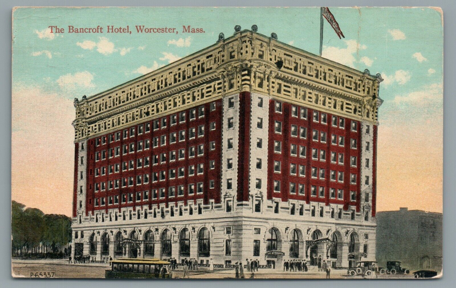 The Bancroft Hotel Vintage Postcard Worcester Mass Vintage Postcard c1914