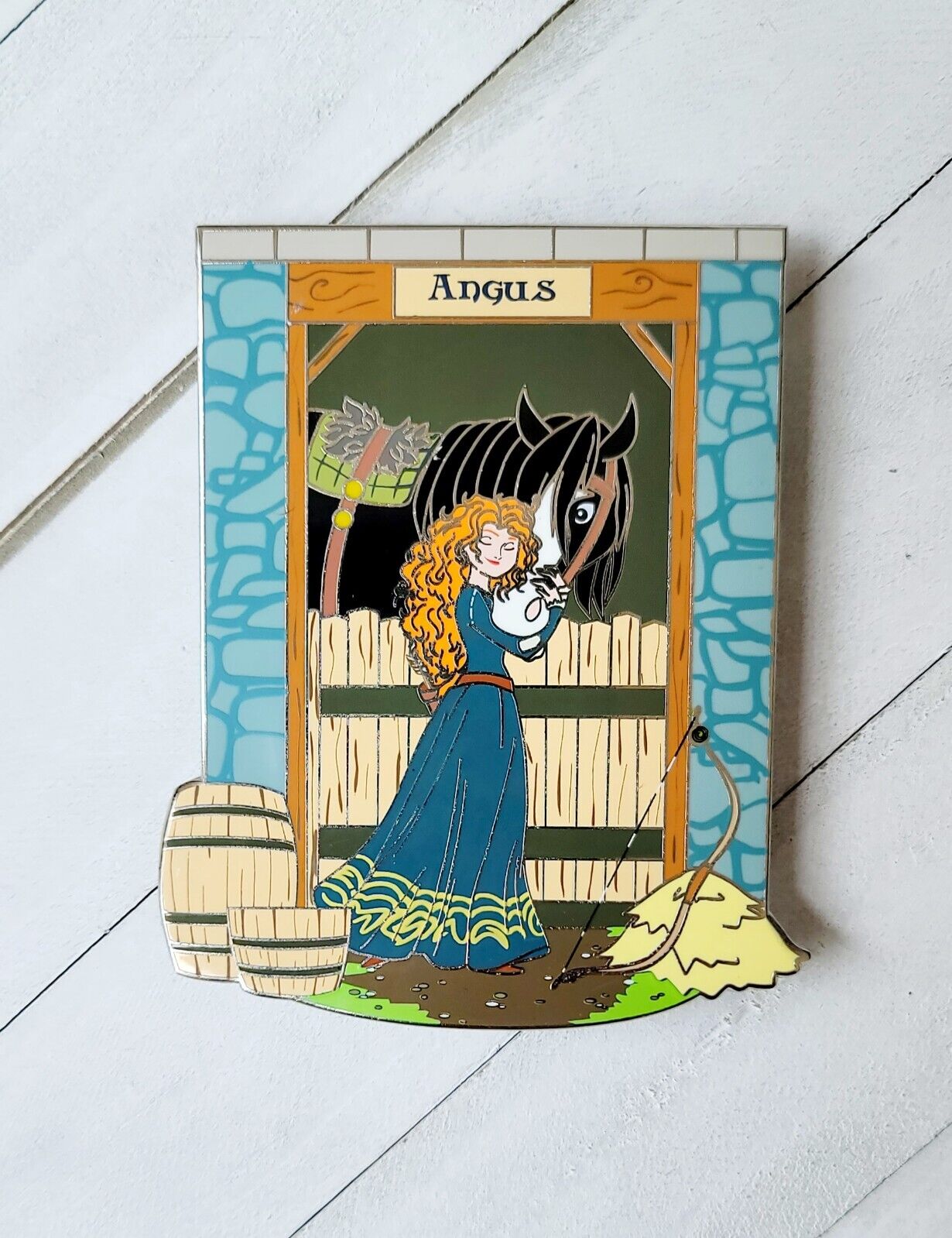 Disney Fantasy Pin - BRAVE - Merida and Angus barn, Horse  fantasy pin