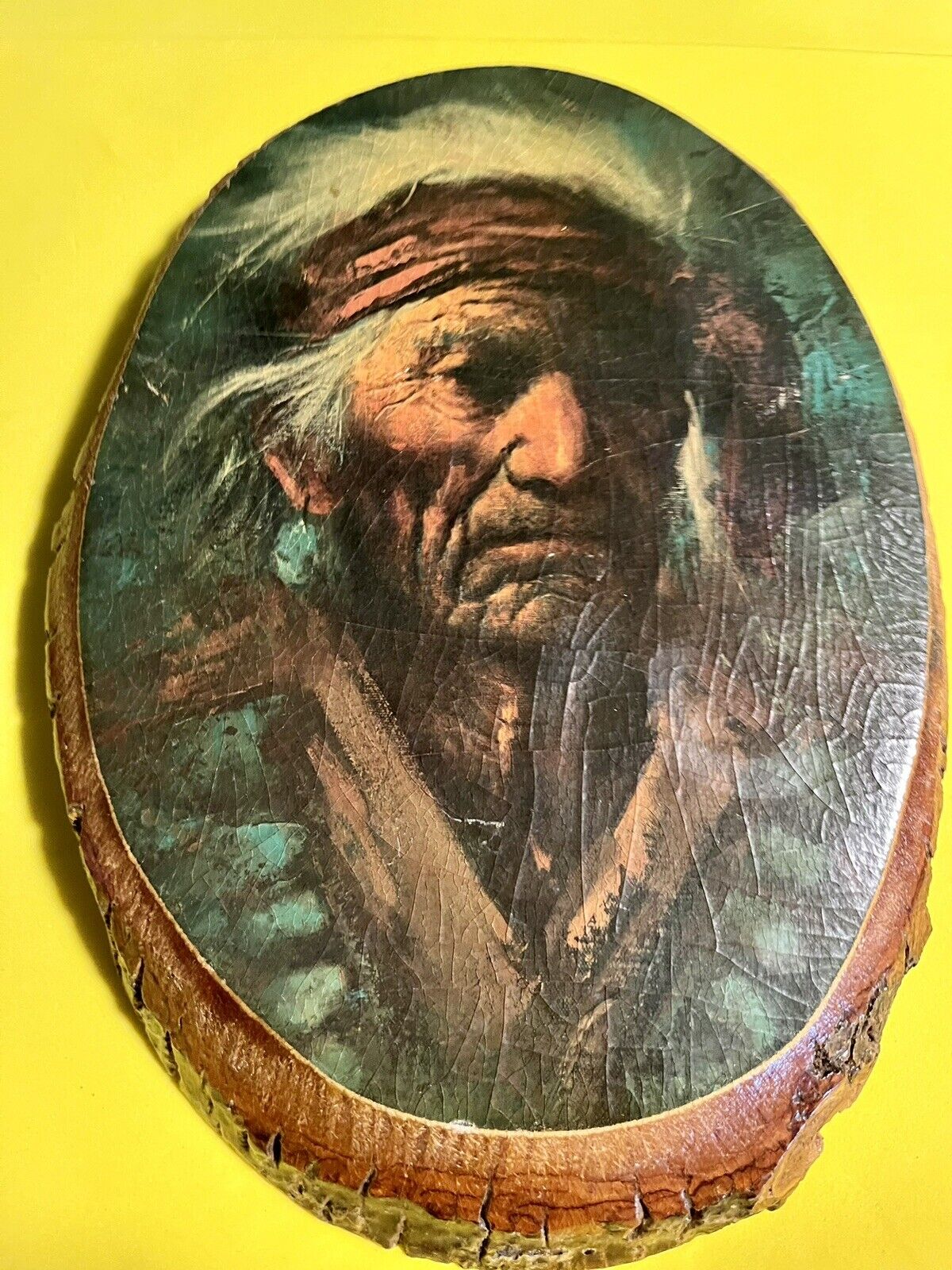 Live Edge Native American Wall Plaque Made In Cherokee Indian Reservation