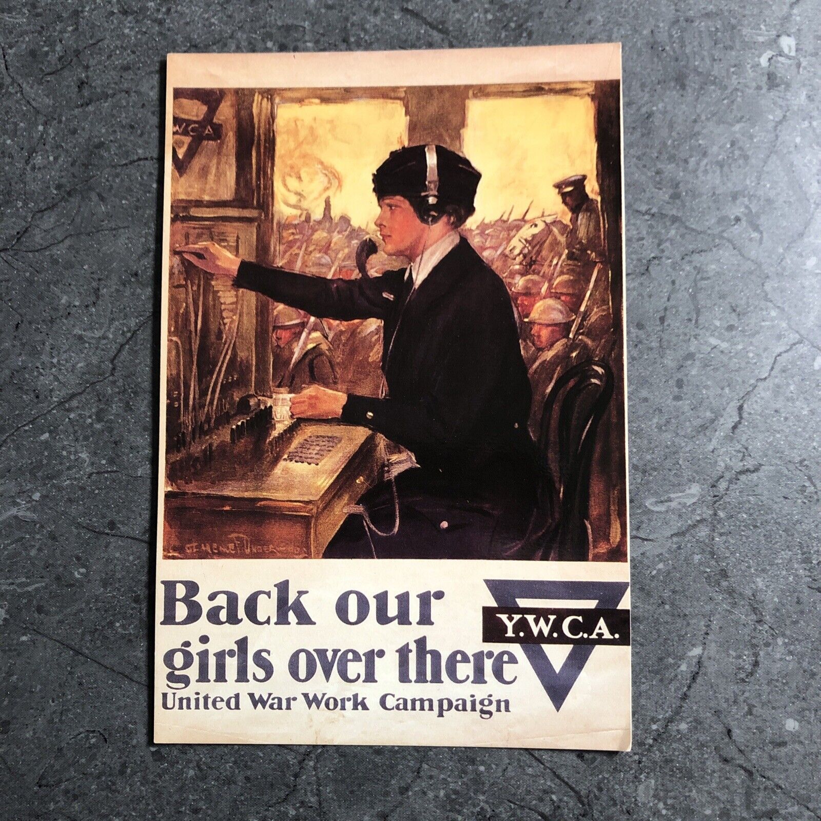 Back Our Girls Over There United War Work Y.W.C.A. Campaign 1992 Postcard
