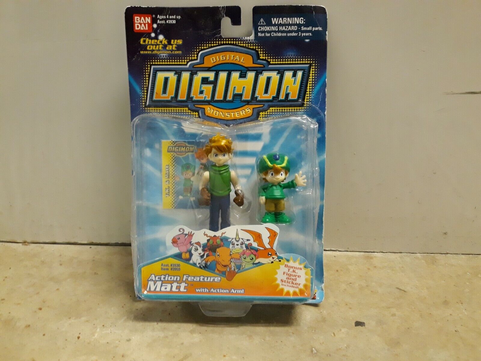 2000 Bandai Digimon  Matt TK Figure New. US Seller.