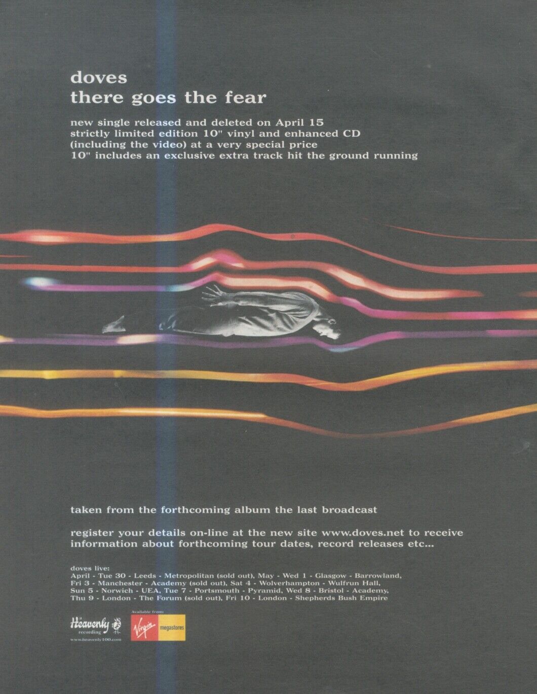 SFBK79 ADVERT 15X11 DOVES : THERE GOES THE FEAR