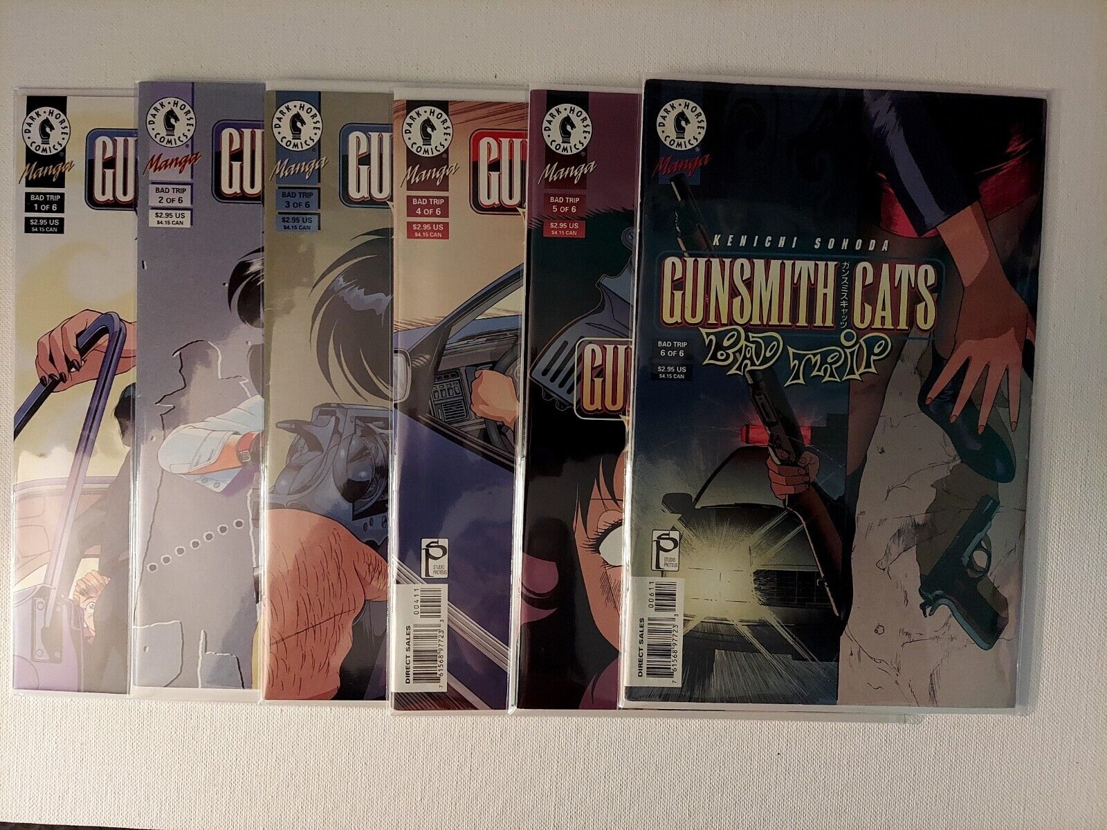 Gunsmith Cats: Bad Trip #1-6 VG/NM complete series Dark Horse Kenichi Sonoda set