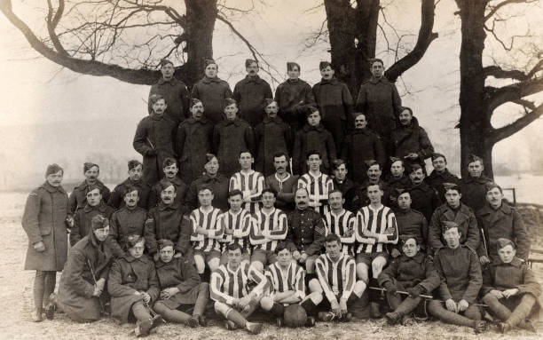 Featuring The Royal Flying Corps Football Team Wwi 1916 Old Photo