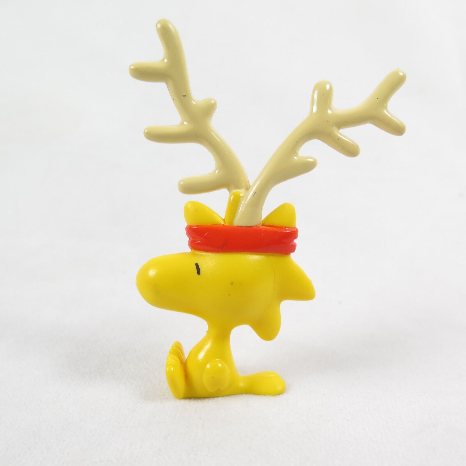 Woodstock Peanuts Figure 2004 w/ Reindeer Antlers Ornament Stands 3.75 in Tall