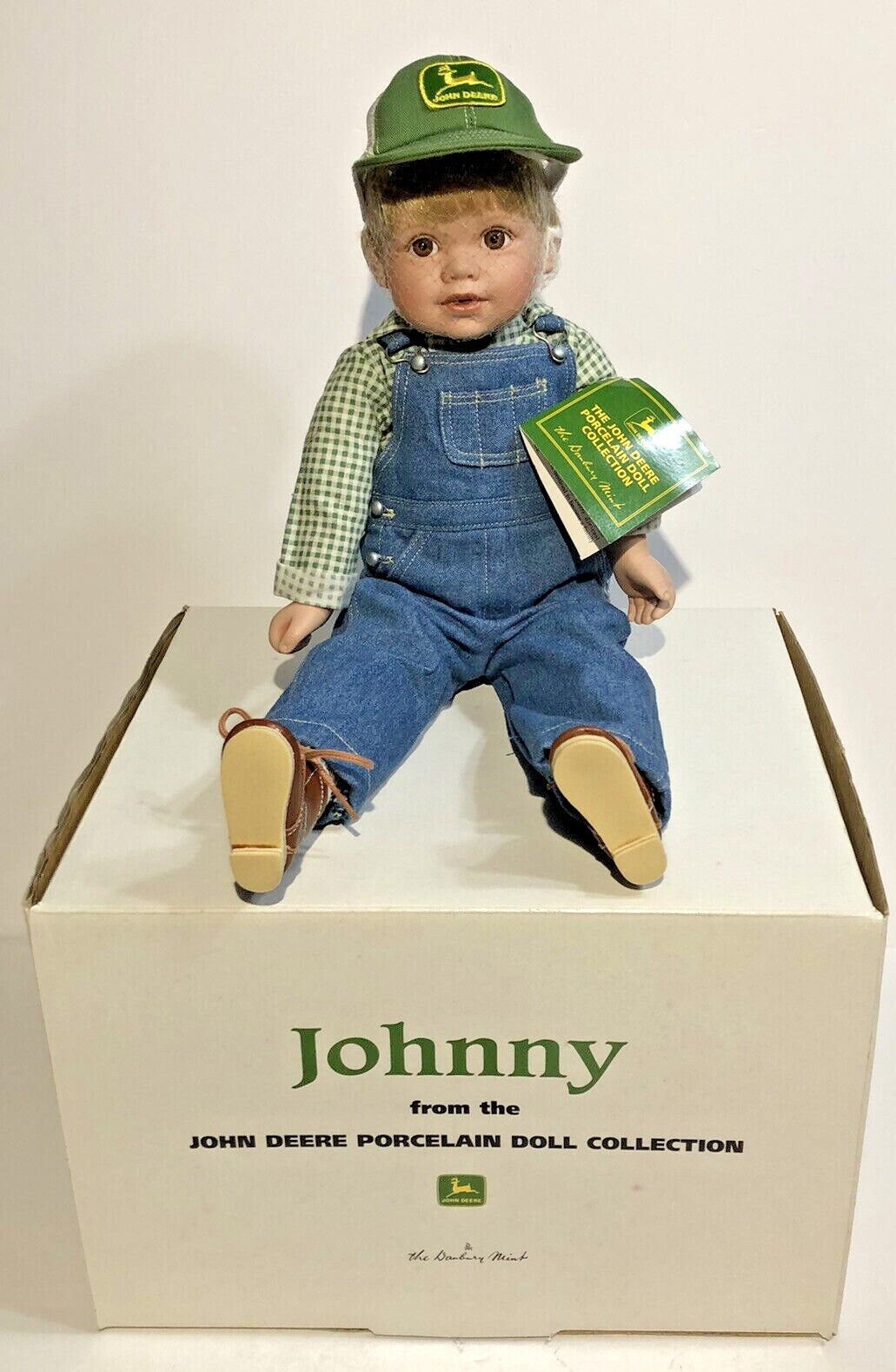 NEW Danbury Mint John Deere Johnny Porcelain Doll Only NWT Open Box