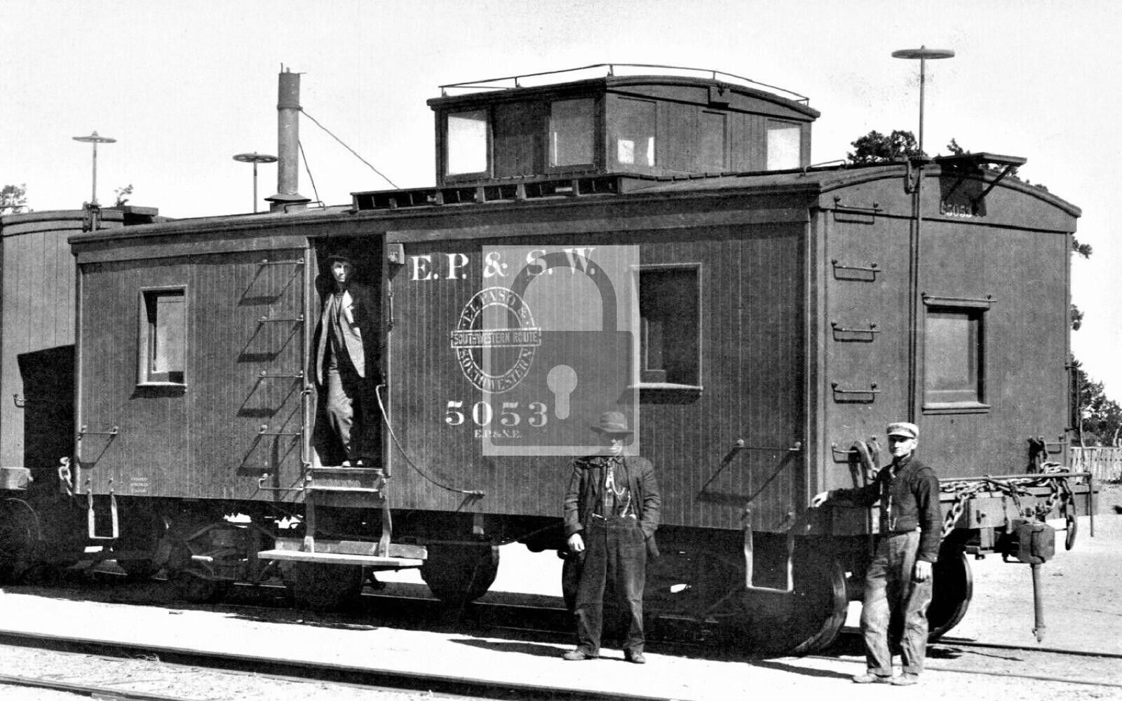 El Paso & Southwestern Railroad Train Car Texas TX Reprint Postcard