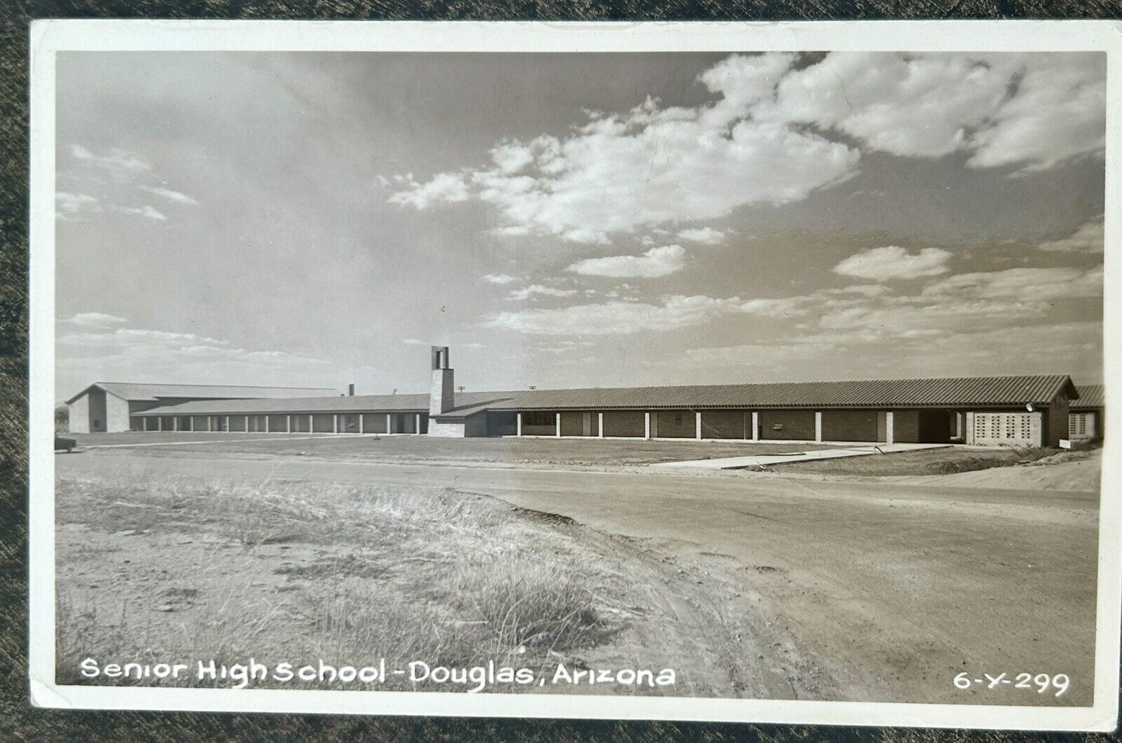 Douglas Arizona. Real Photo Postcard. Senior High school. RPPC