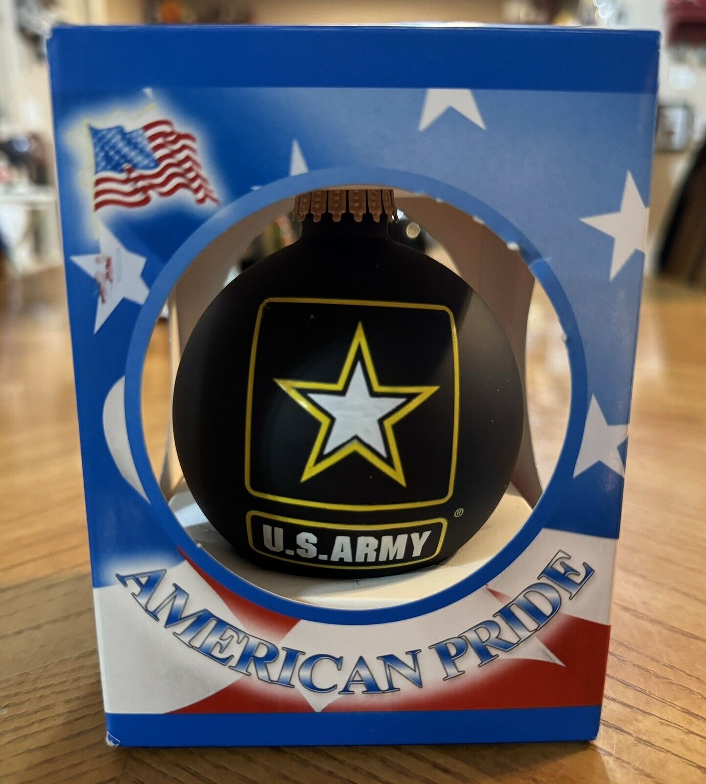 New in Box US Army Bulb Ornament 3 1/4\