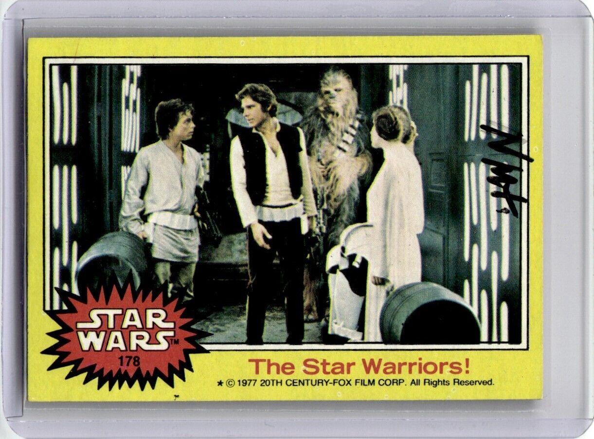 1977 Topps Star Wars Yellow Ex-Mint The Star Warriors Luke, Leia and Han #178