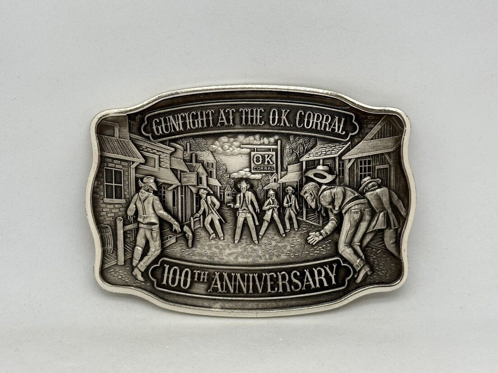 Gunfight At The O.K. Corral 100th Anniversary 168gr Solid Sterling Silver Buckle