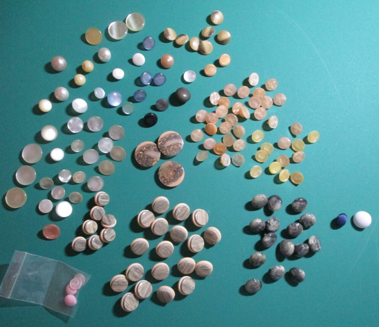 Buttons Mixed Lot Dressy Shank Style Buttons 1990s Grey Pearl Sewing Crafts
