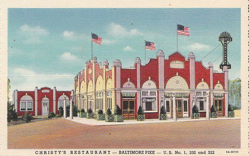Postcard Christy\'s Restaurant Glen Mills PA 