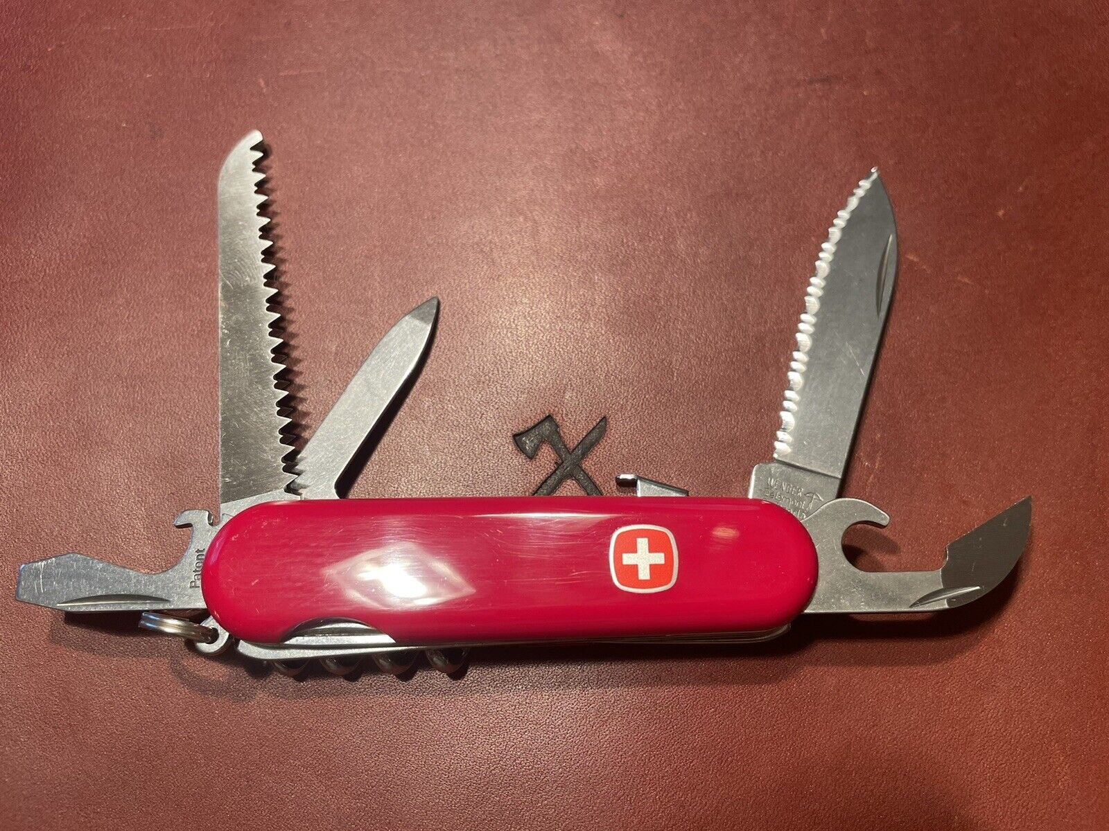 Wenger Swiss Army Knife Backpacker II Locking Serrated Blade- New With Box- NOS