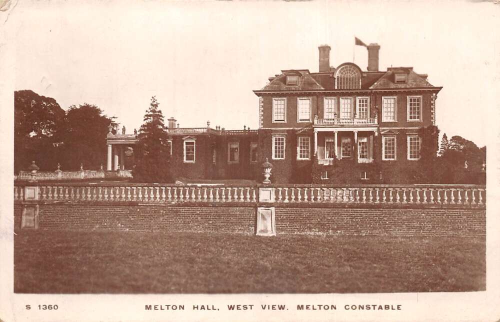 Melton Constable England Melton Hall West View Vintage Postcard AA70167