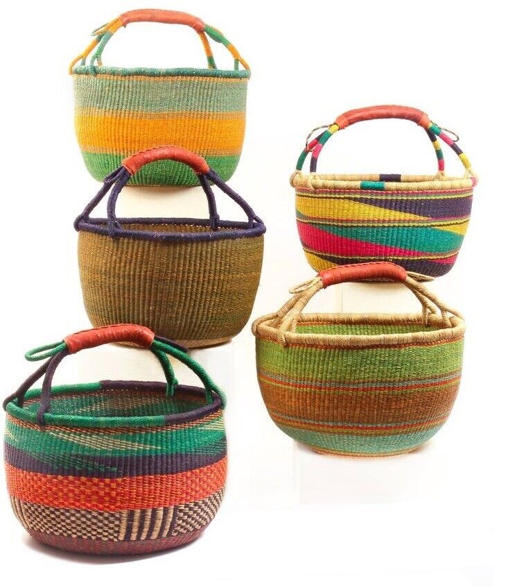 Large African Bolga Ghana Market Basket 14\