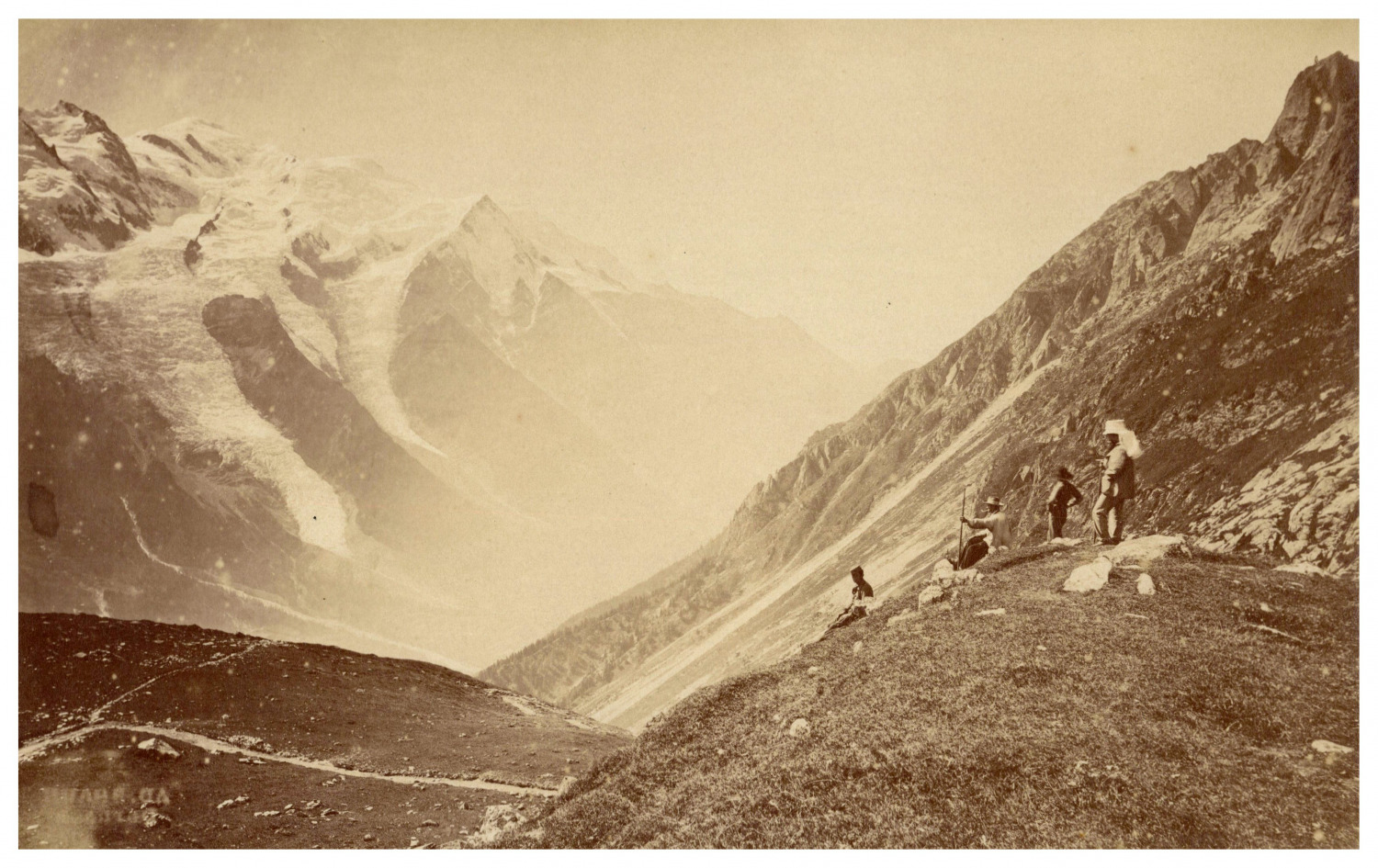 France, Chaine du Mont Blanc et du Brévent, ad. Braun Vintage Print, Print a