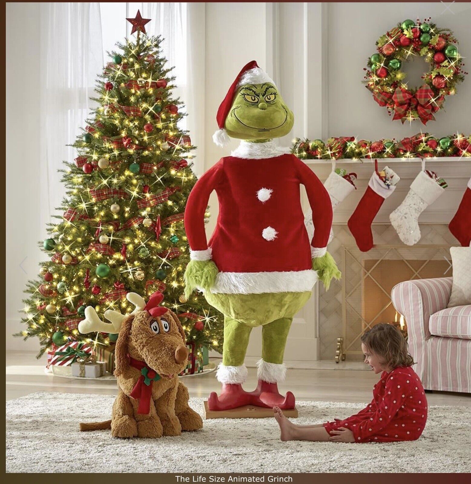 New Gemmy Grinch 6ft Life Size Animated Christmas Decoration. RARE 