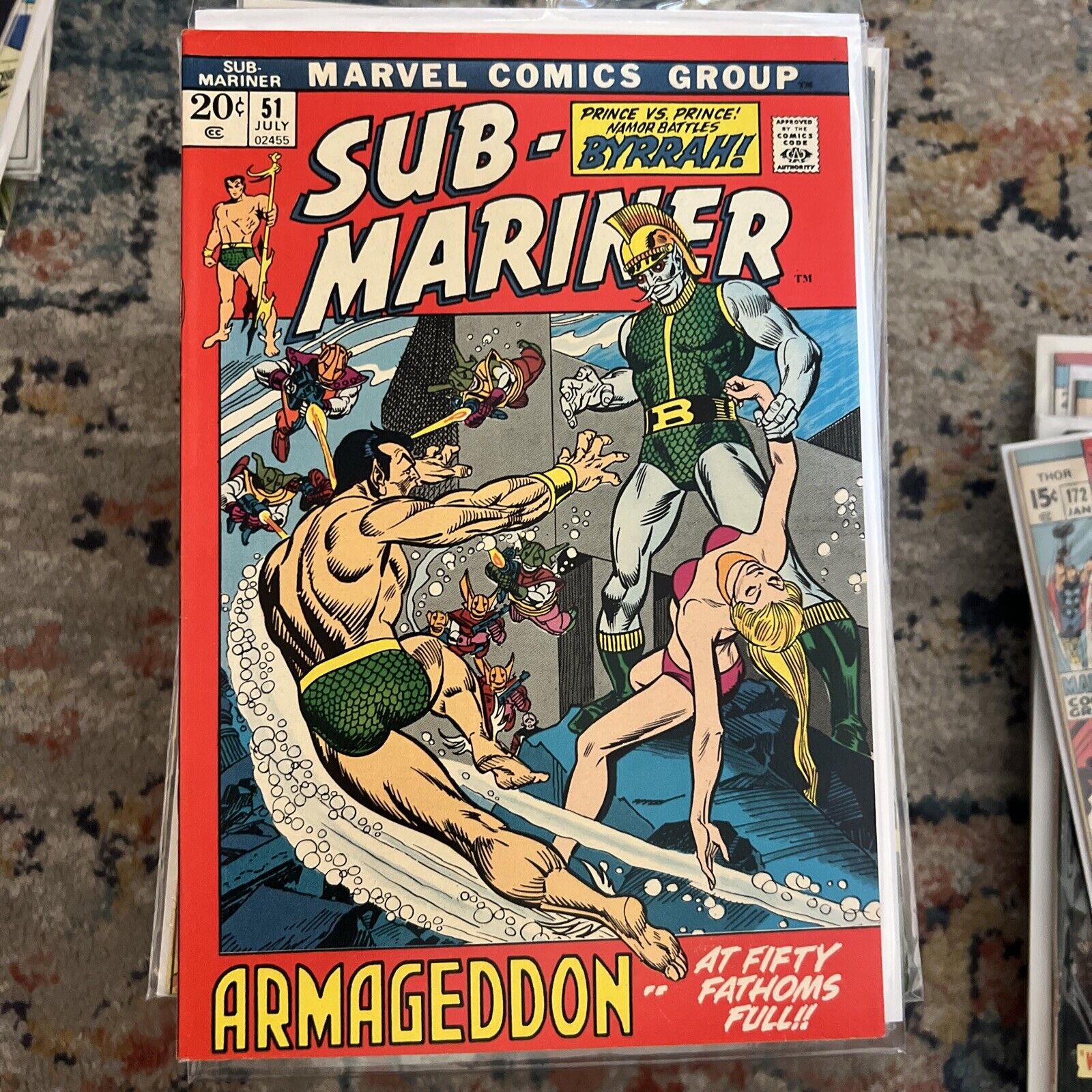SUB MARINER #51 VF/NM July 1972 BYRRAH Vintage Marvel Comics Higher Grade