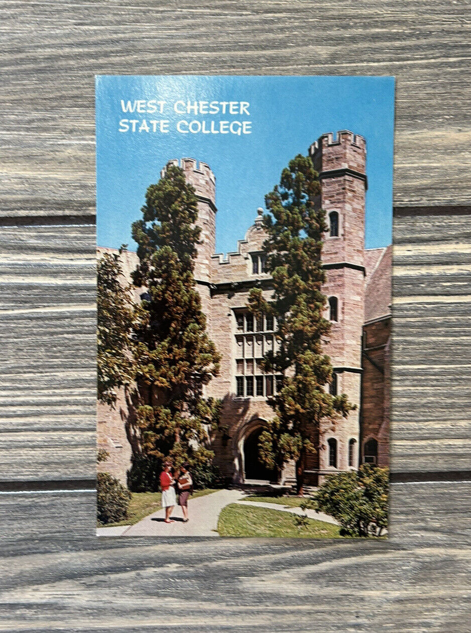 Vintage West Chester State College Phillips Memorial Hall Postcard