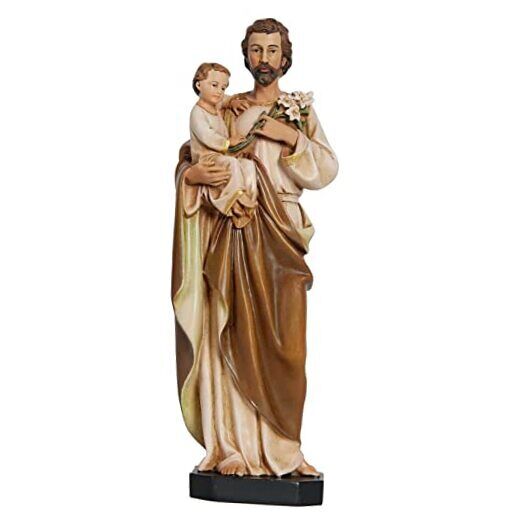 BC Catholic St. Joseph and Child Jesus Statue, Catholic 6 inches H Full Color