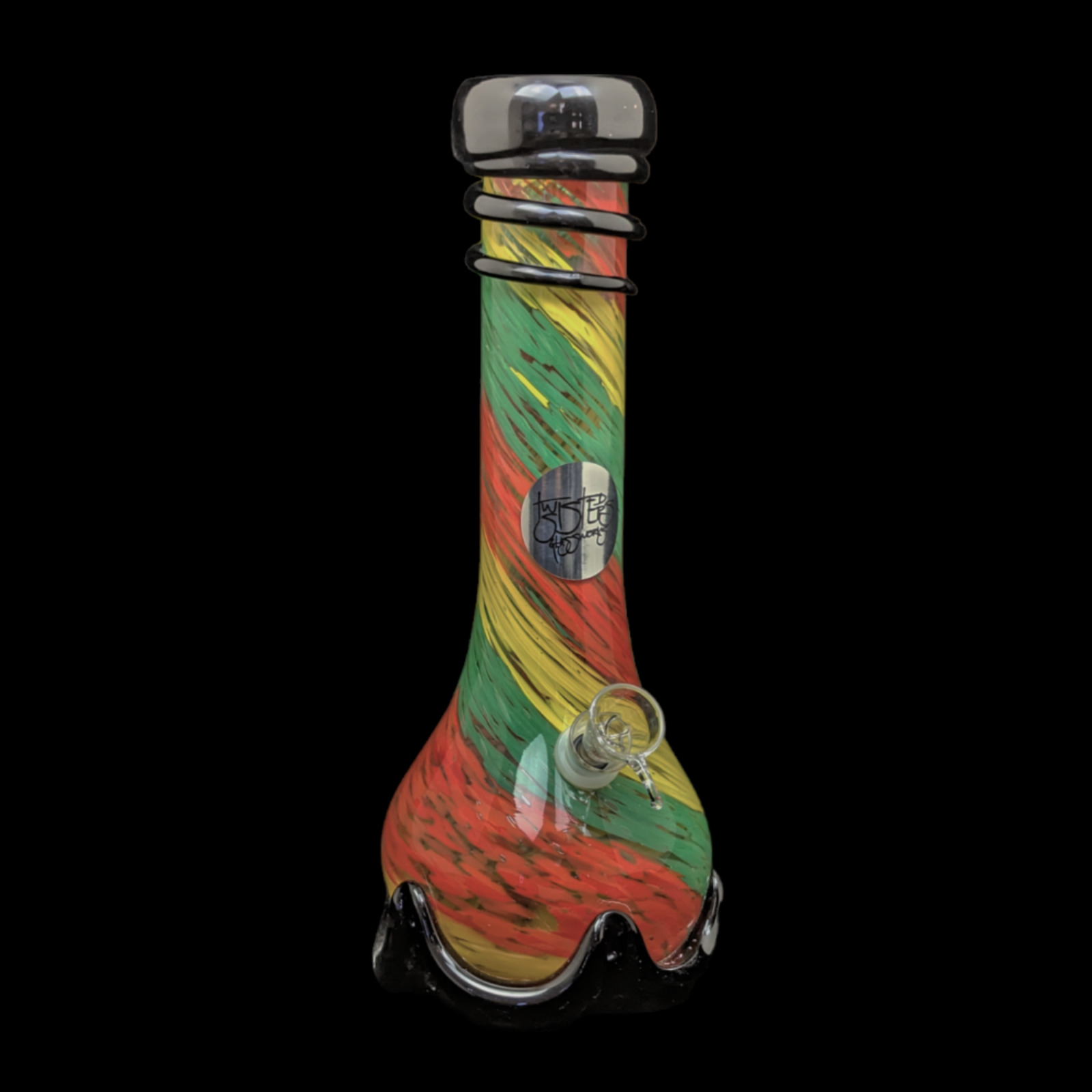 Twisted Sister Soft Glass Bong Spiral Color Beaker