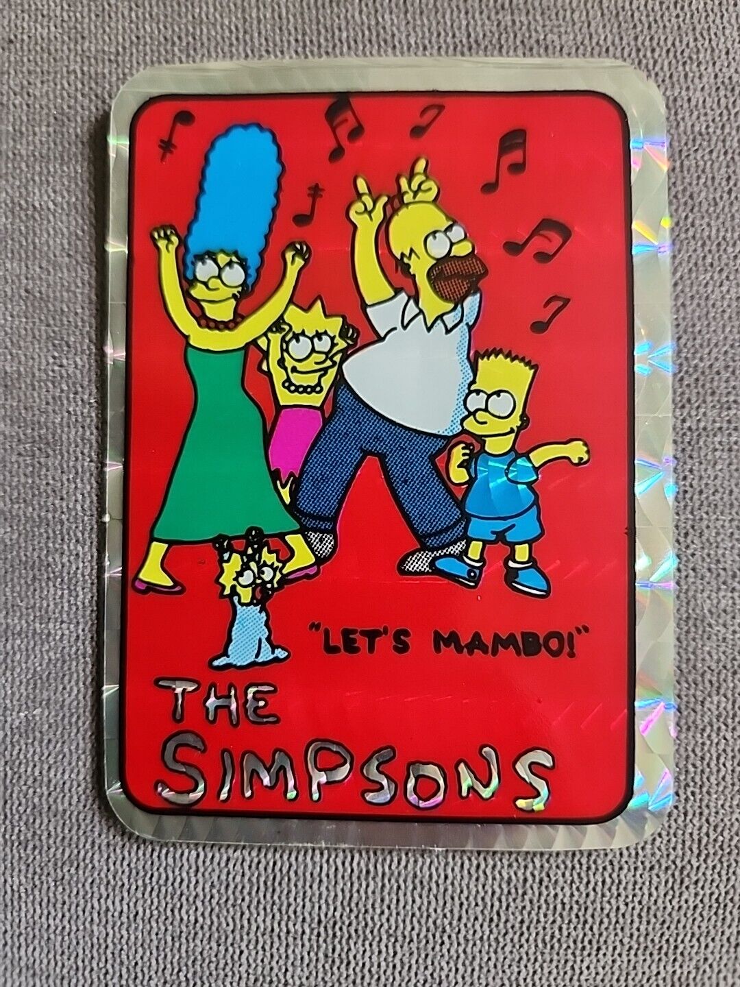Simpsons Vintage Prismatic Sticker LET\'S MAMBO