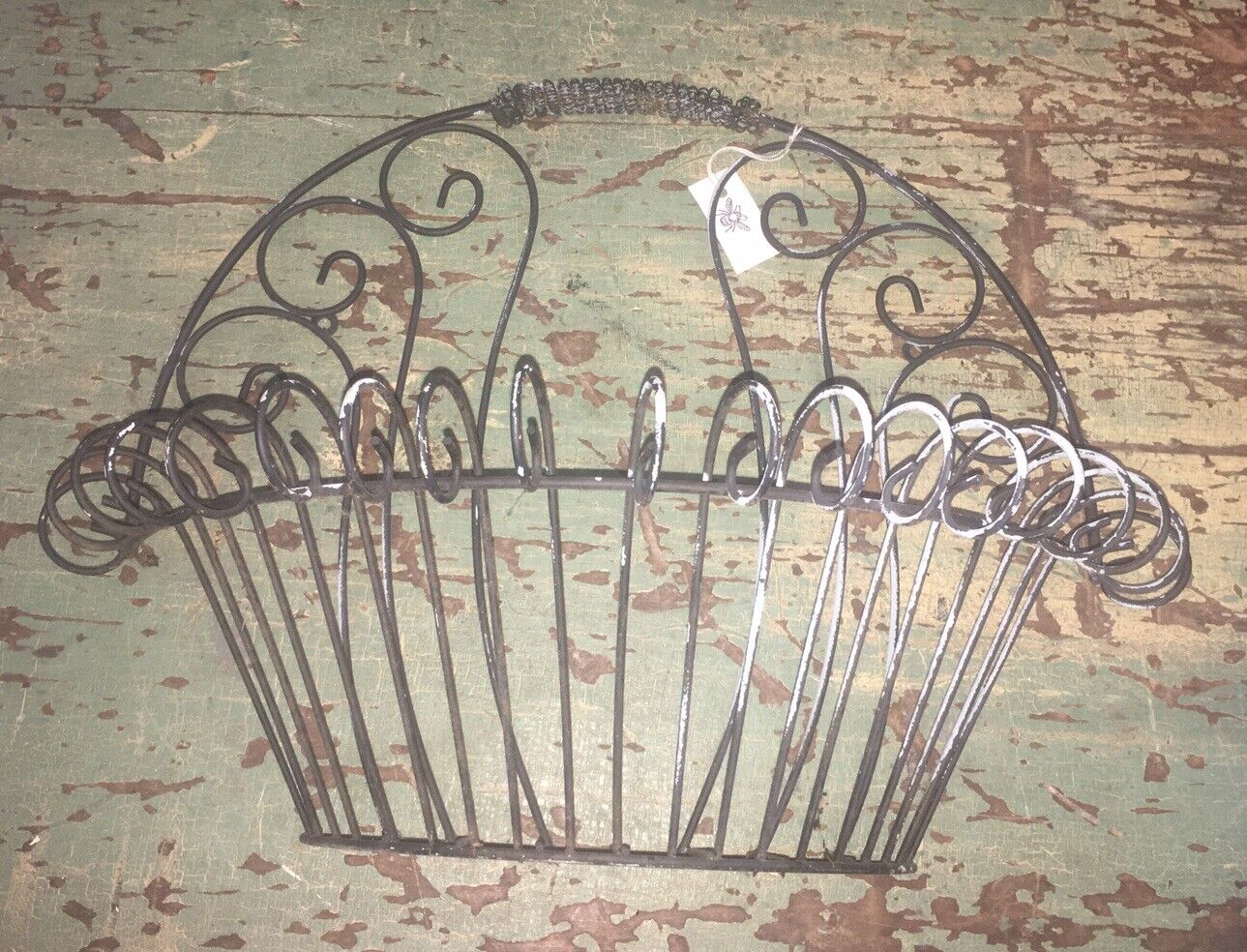 vintage metal flower Decorative wall decor Basket Unique