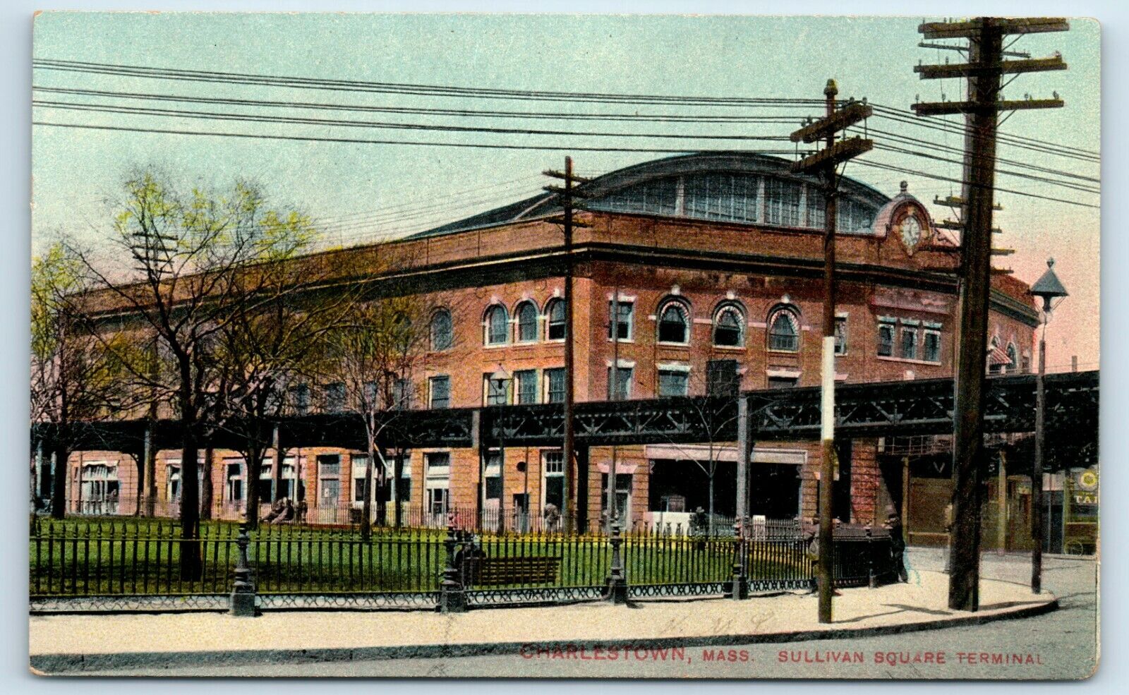 Postcard Sullivan Square Terminal, Charlestown, Mass A135