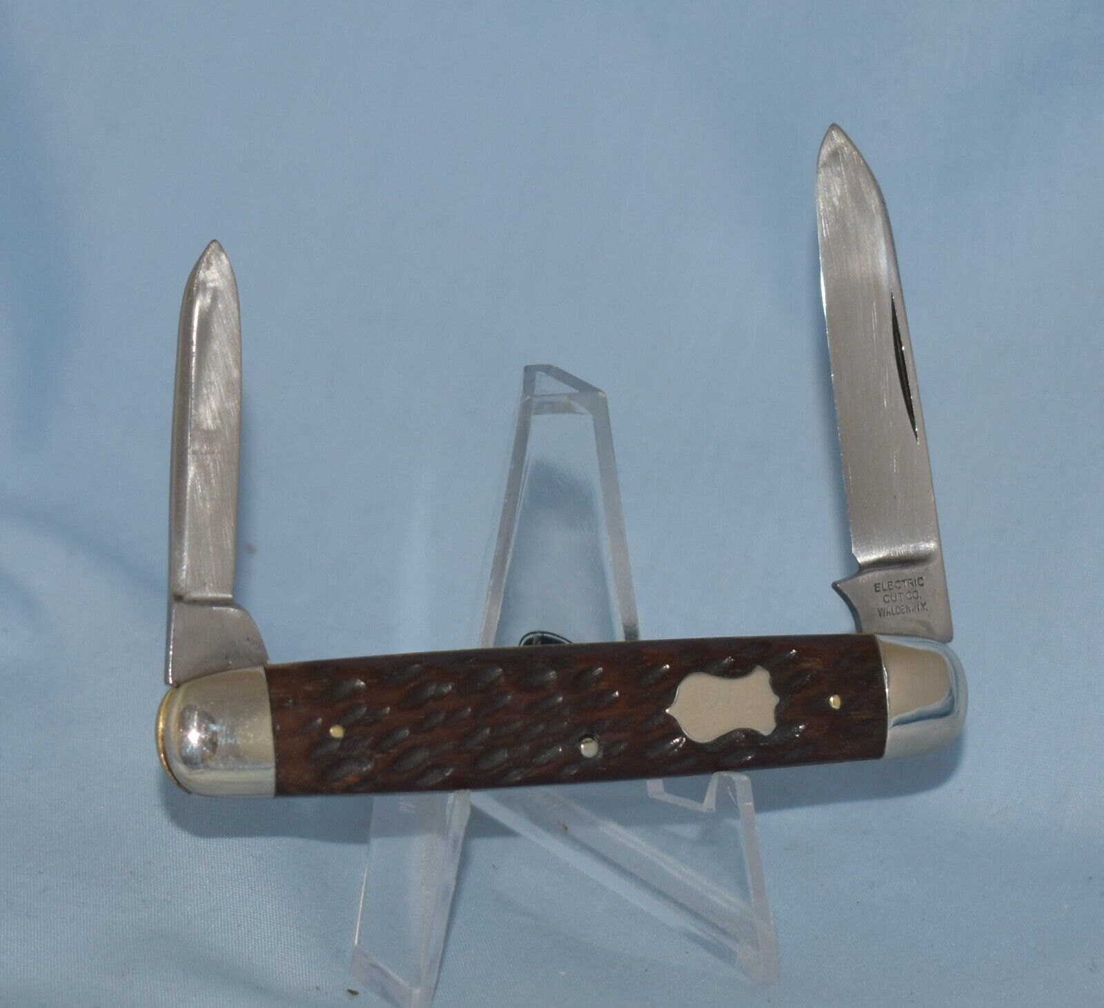 VINTAGE ELECTRIC CUTLERY CO. WALDEN NY BONE EQUAL END KNIFE 1910-20 NO CASE /BOX