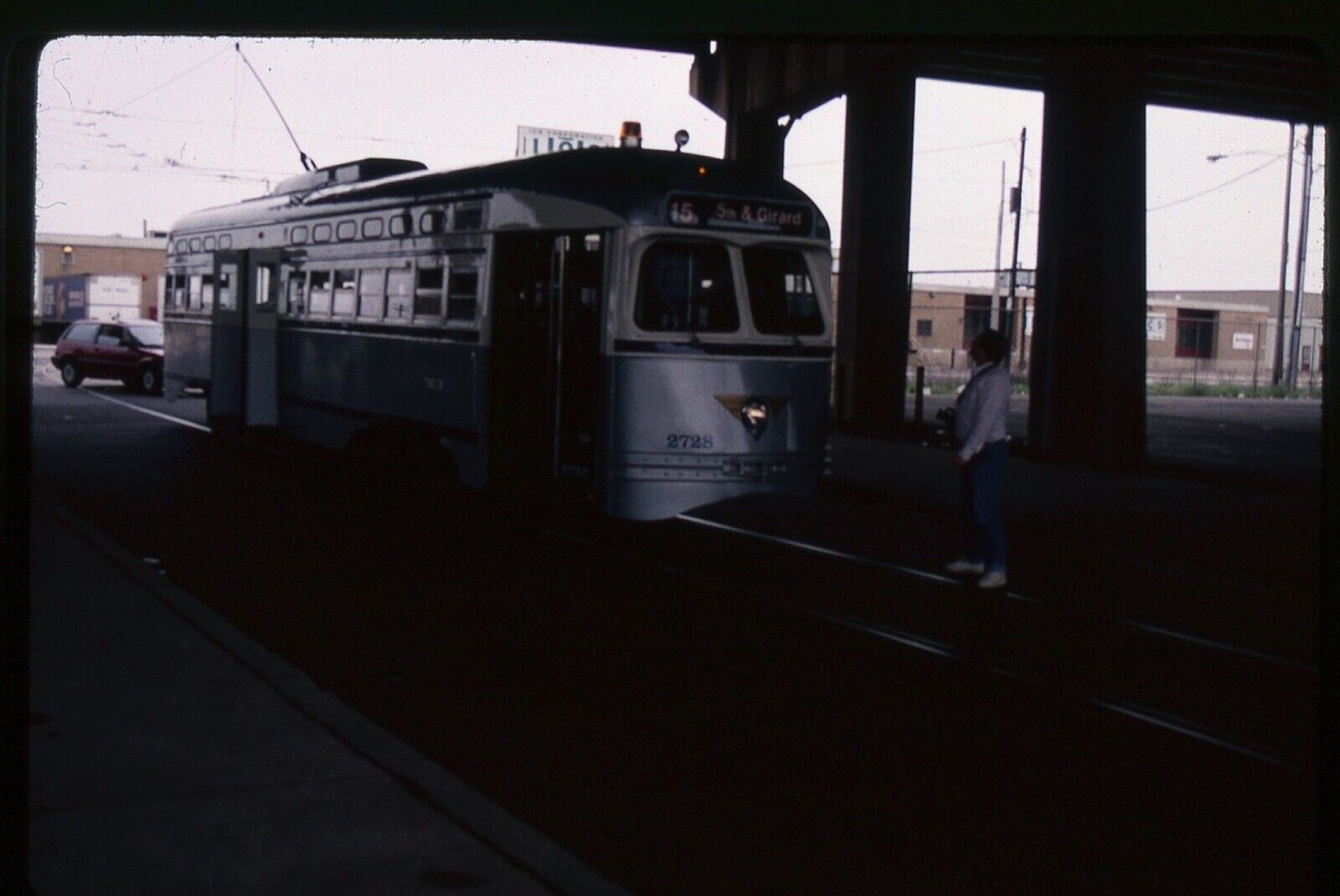 Trolley Slide - SEPTA PTC #2728 PCC Streetcar 1995 Philadelphia Pennsylvania