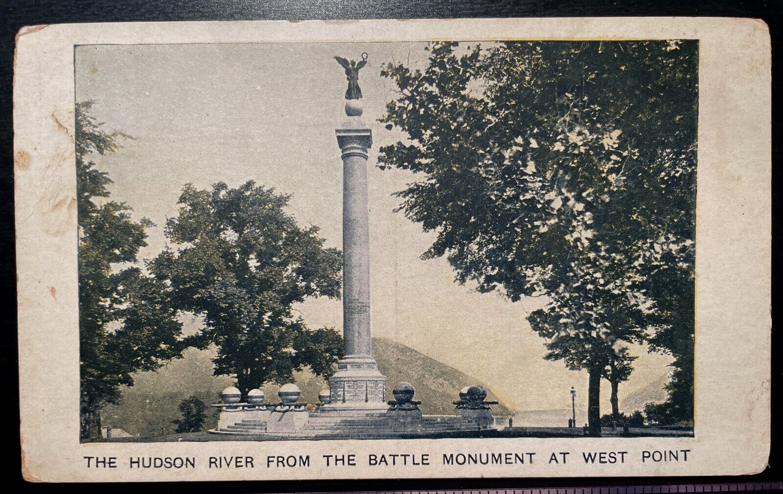 Vintage Postcard 1907-1915 Hudson Rvr, Battle Monument, West Point, New York NY