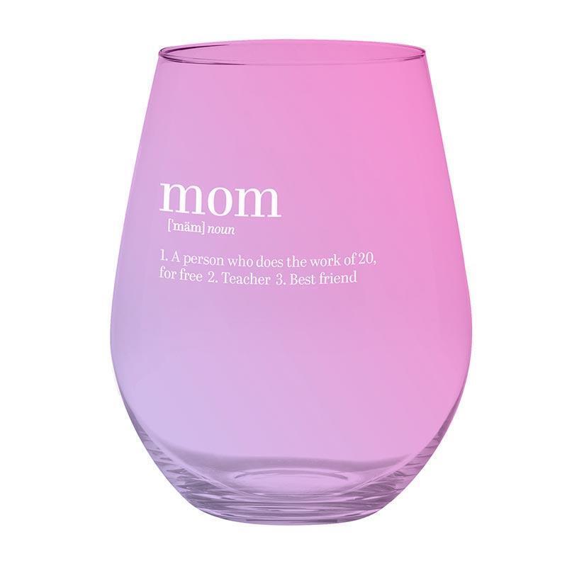 Beautiful Jumbo Stemless Wine Glass Mom Size 4in x 5.7in H / 30 oz Pack of 6