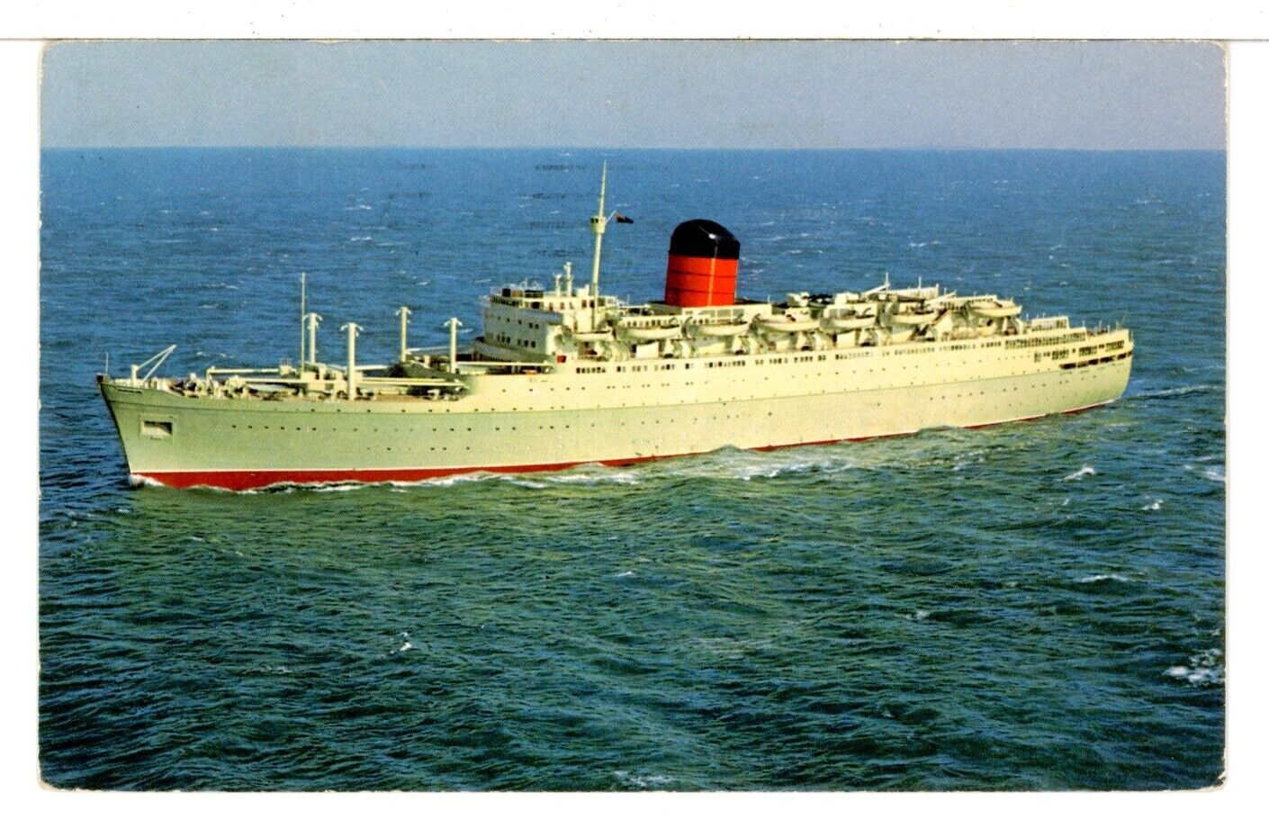 1972 - The Cunard Line\'s SS CARMANIA Underway, Official Company Postcard