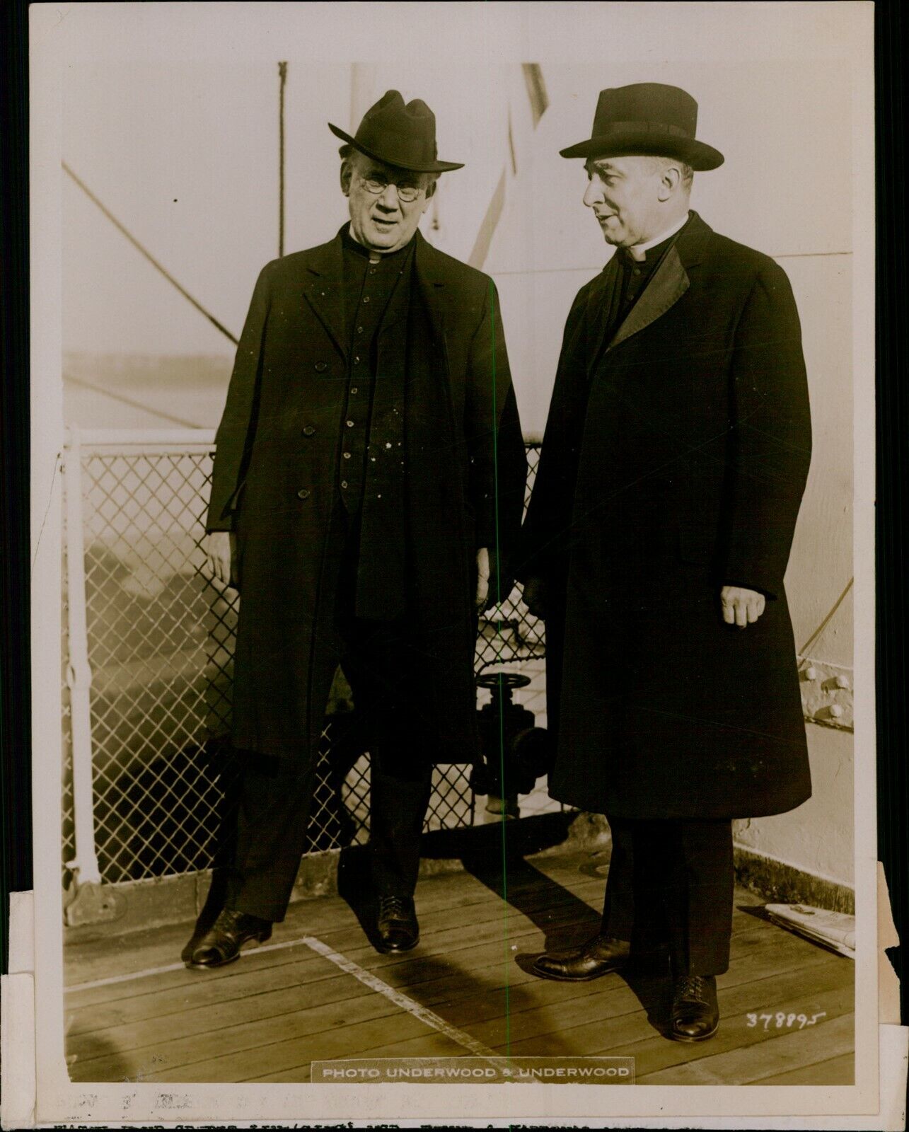 GA45 1925 Original Underwood Photo MUNDELEIN RETURNS TO AMERICA Cunard Line