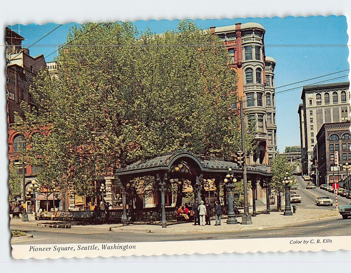 Postcard Pioneer Square Seattle Washington USA