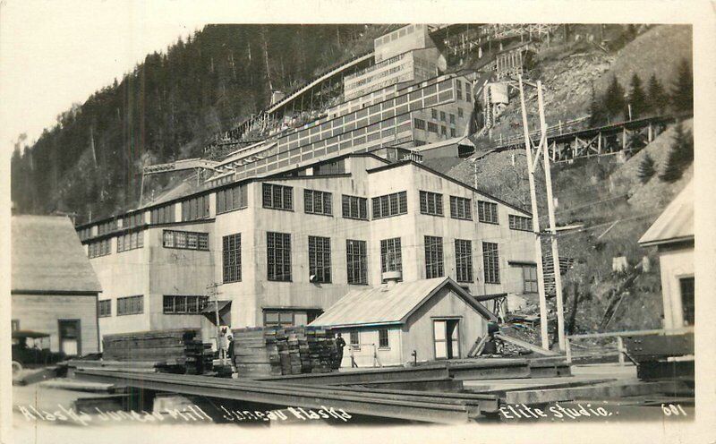 Alaska Juneau Mill Elite Studios 1920s Mining RPPC Photo Postcard 22-6347
