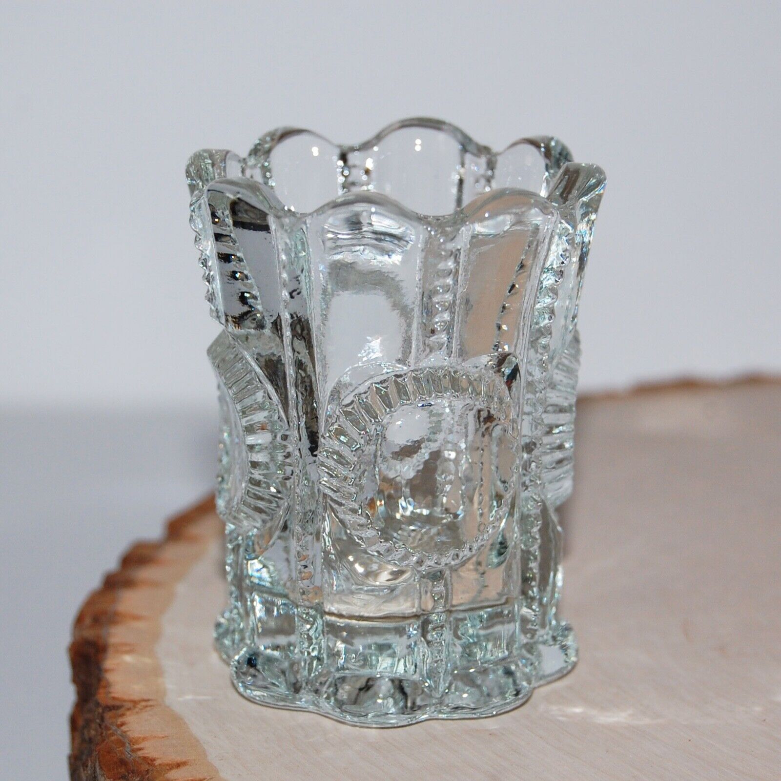 Antigue Glass Toothpick Holder Columbia by CO-OPERATIVE FLINT ~ 100+ Years Old