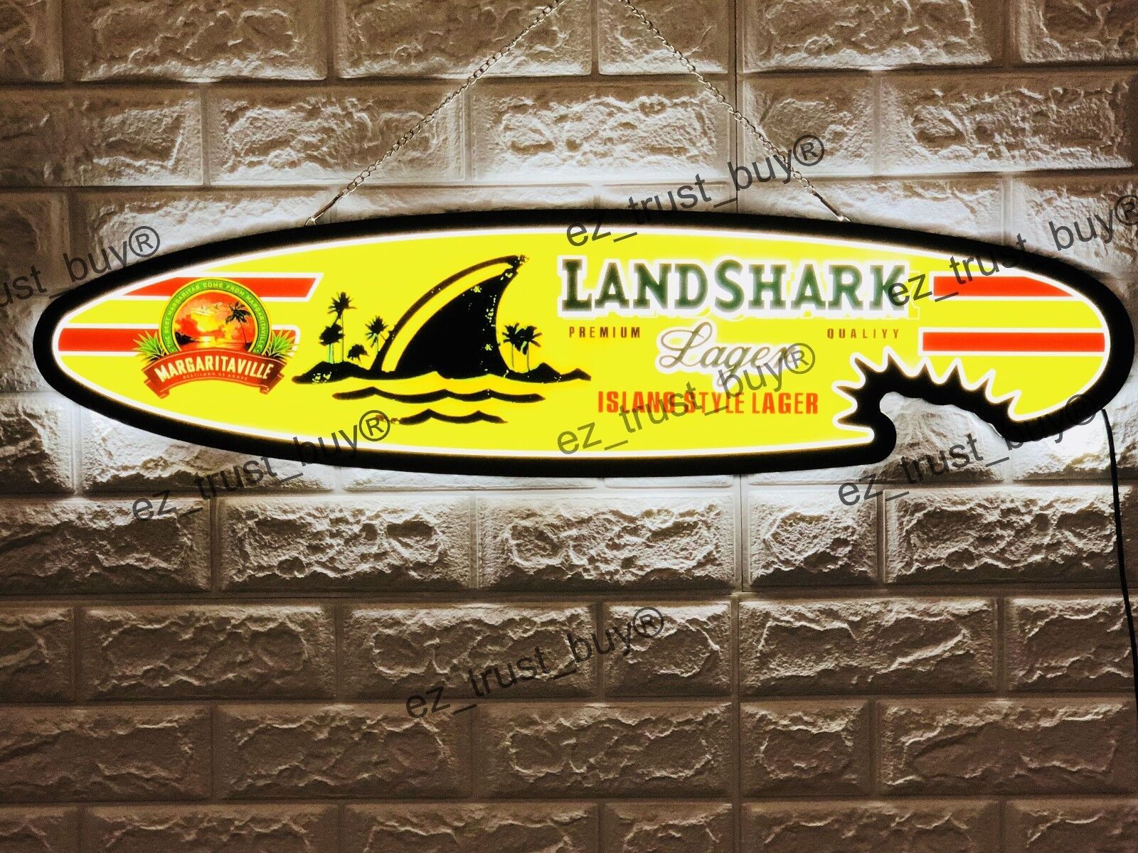 New Landshark Lager Fin Beer 3D LED Neon Sign24\