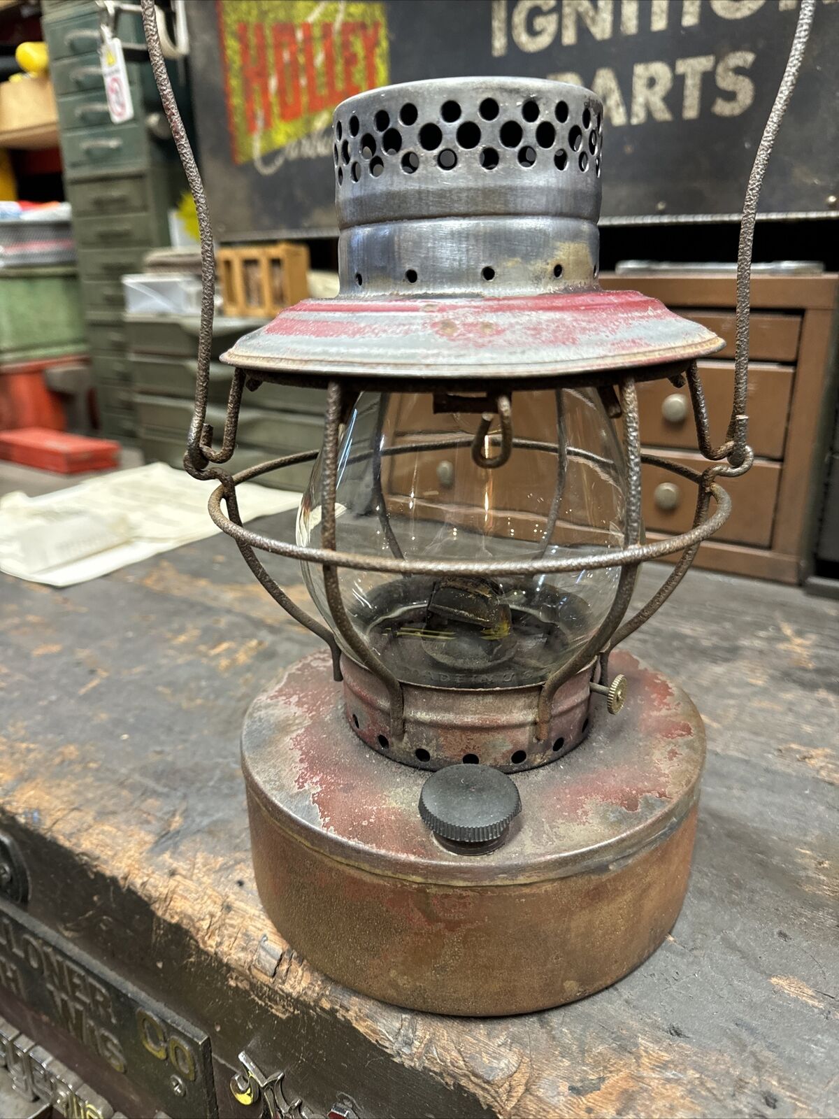 RARE Vintage Handlan St Louis  Lantern & Original  USA