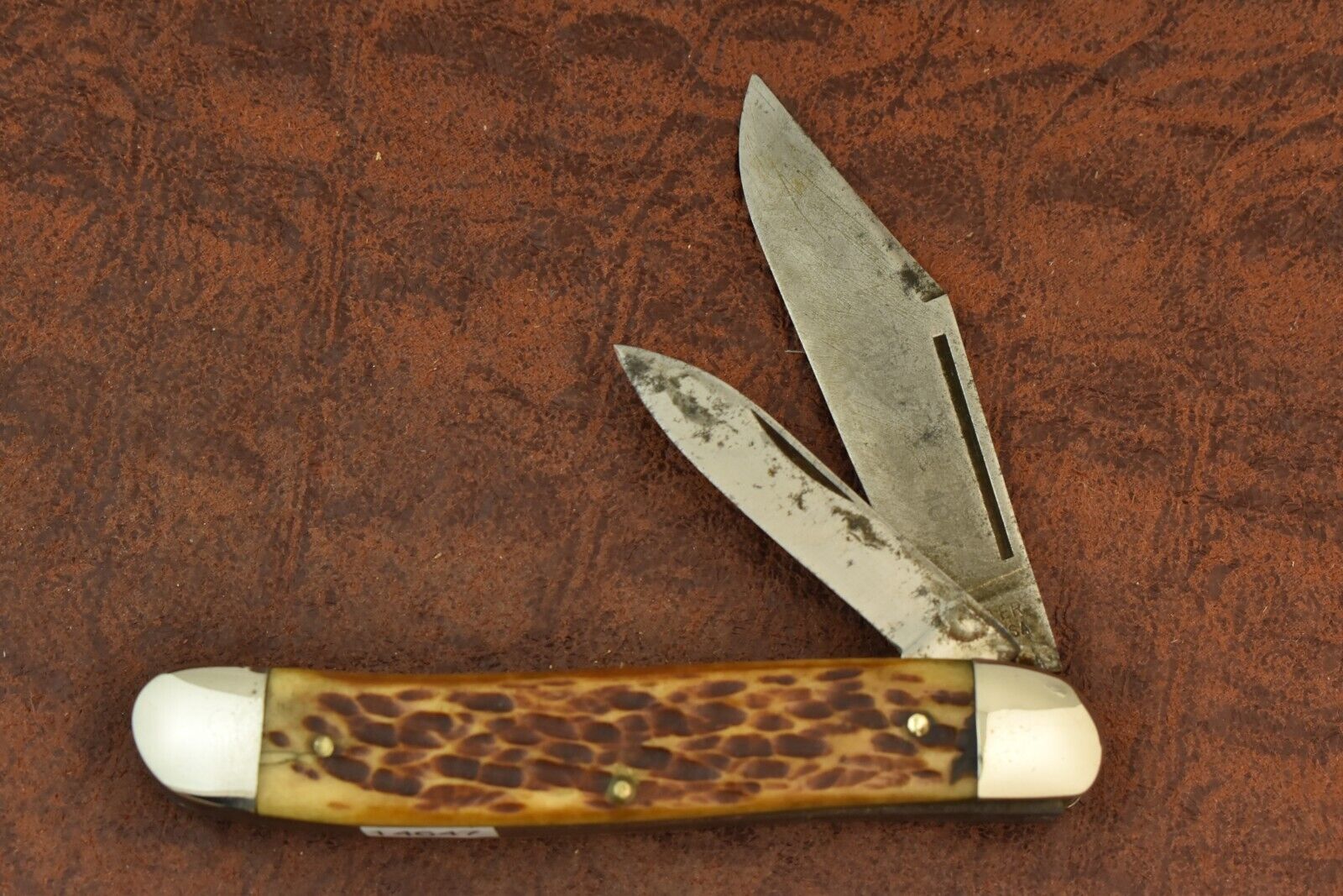 VINTAGE ULSTER KNIFE USA LONG PULL ROGERS BONE JACK KNIFE NICE (14647)