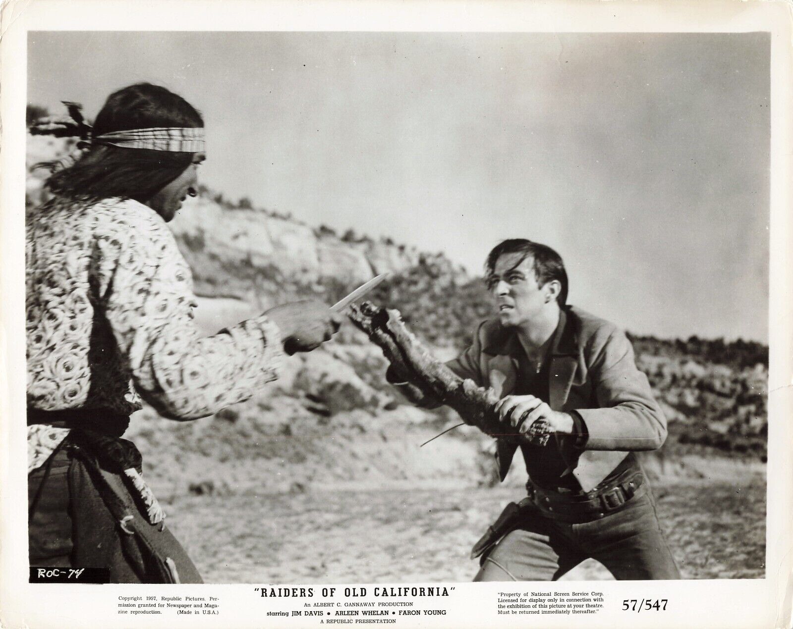 Raiders of Old California 1957 Movie Photo Dir. Gannaway 8x10 Faron Young *P95a