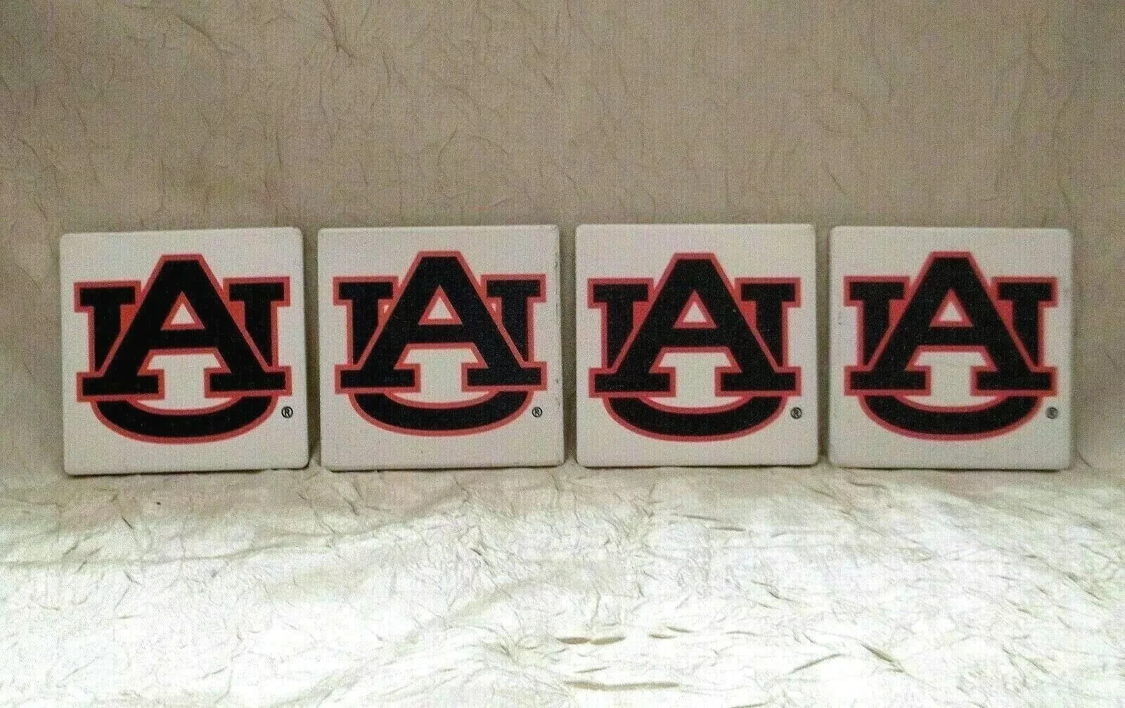 Auburn University Tigers Set Of Four Thirst Absorbing Coasters