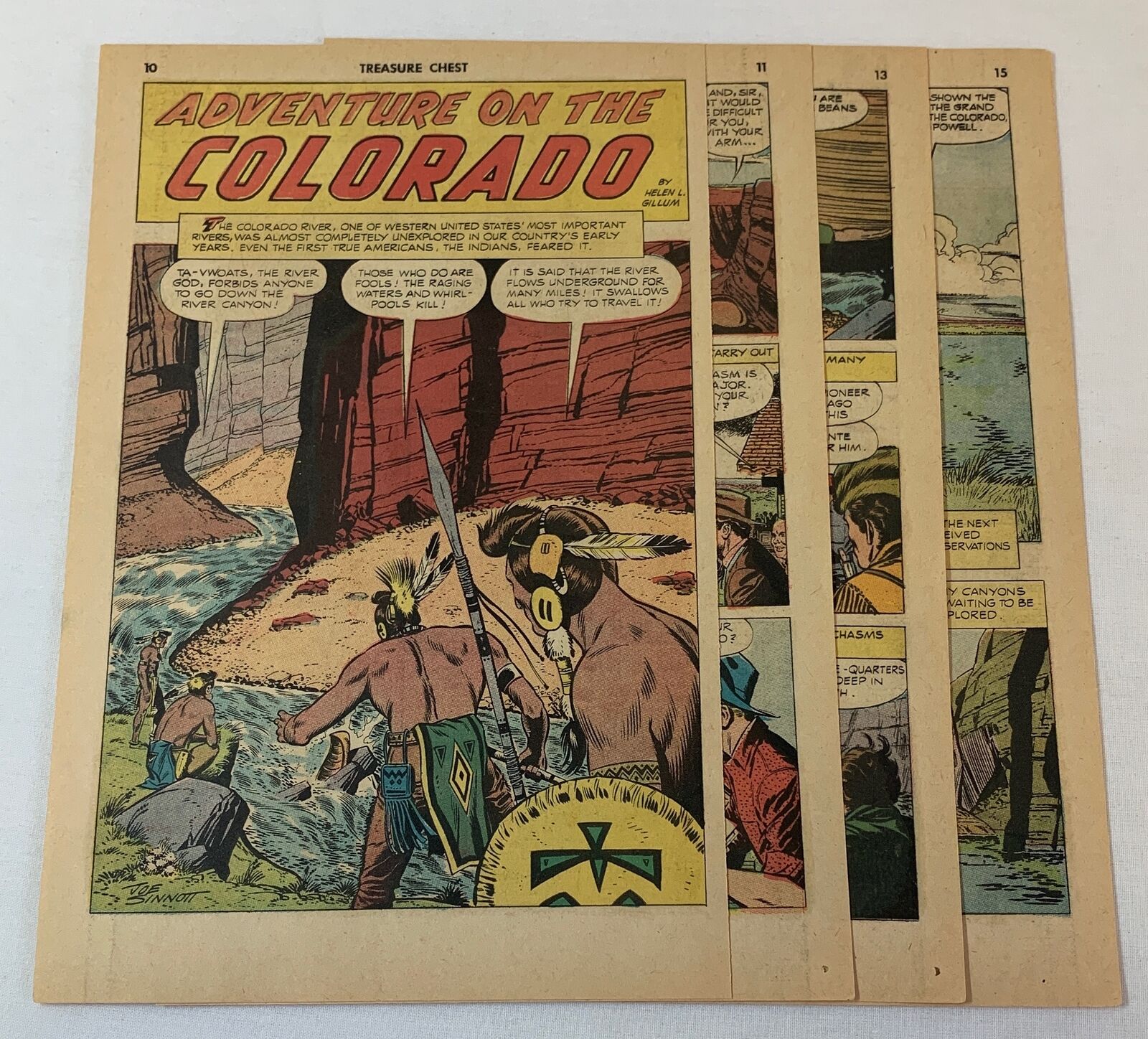 1967 six page cartoon story ~ MAJOR JOHN WESLEY POWELL Adventure On The Colorado