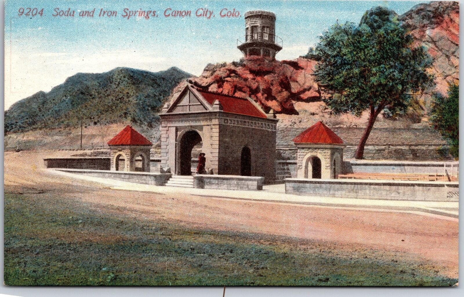 Soda and Iron Springs Canon City Colorado CO Water Springs Attractions Postcard