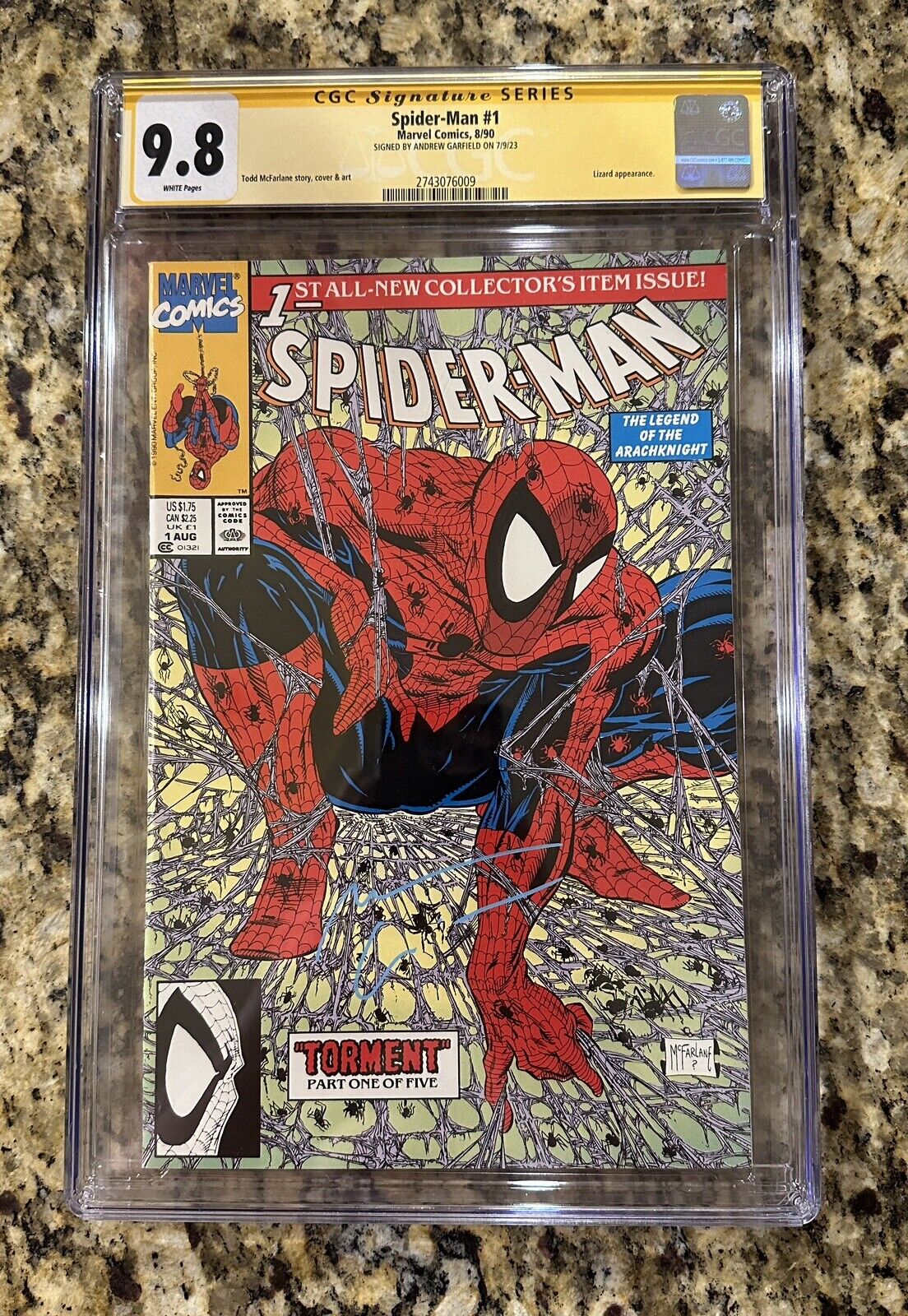 Andrew Garfield Signed Autograph CGC 9.8 - Spider-Man #1 1990 - Marvel Comics