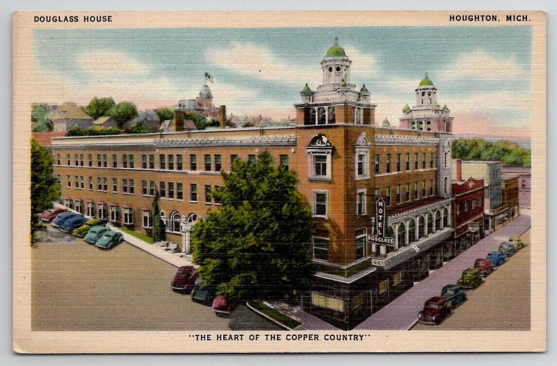 Houghton MI Douglas House The Heart Of Copper County Michigan Postcard D31