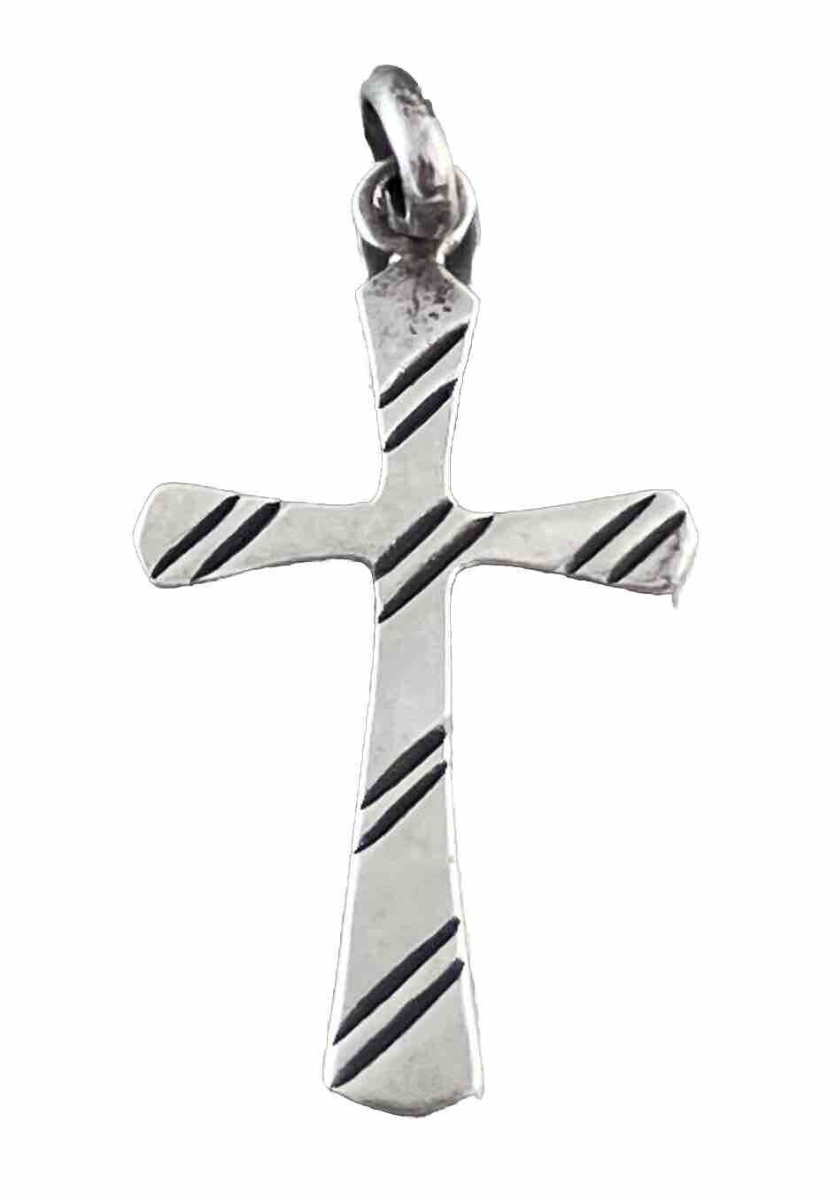 Vintage Christian Sterling Silver  Religious Cross, 1.3 Grams Silver